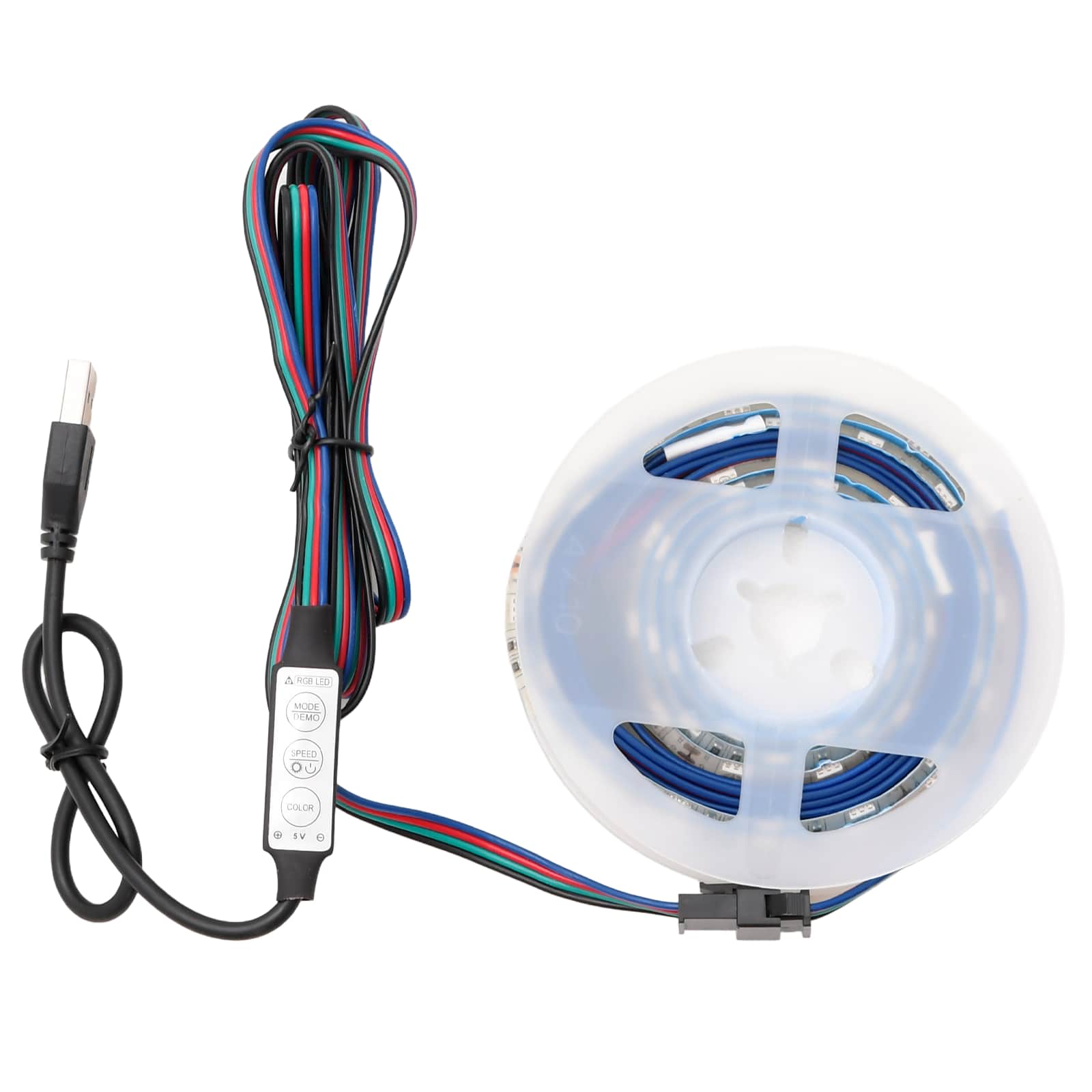 LED-strip met LED-stripverlichting Zwart 180 cm SMD5050