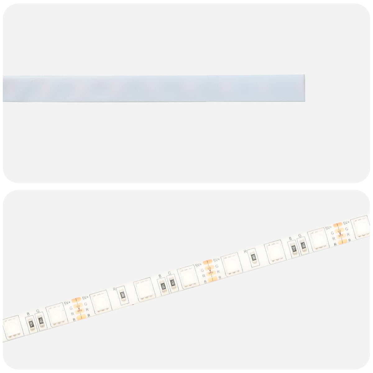 LED-strip 2 st Zwart SMD5050