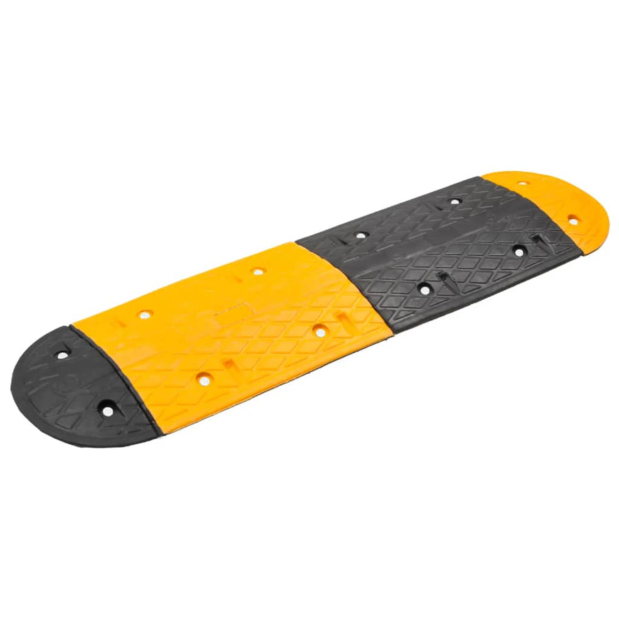 Verkeersdrempel 129X32,5X4 Rubber Geel En Zwart 129 x 32.5 x 4 cm