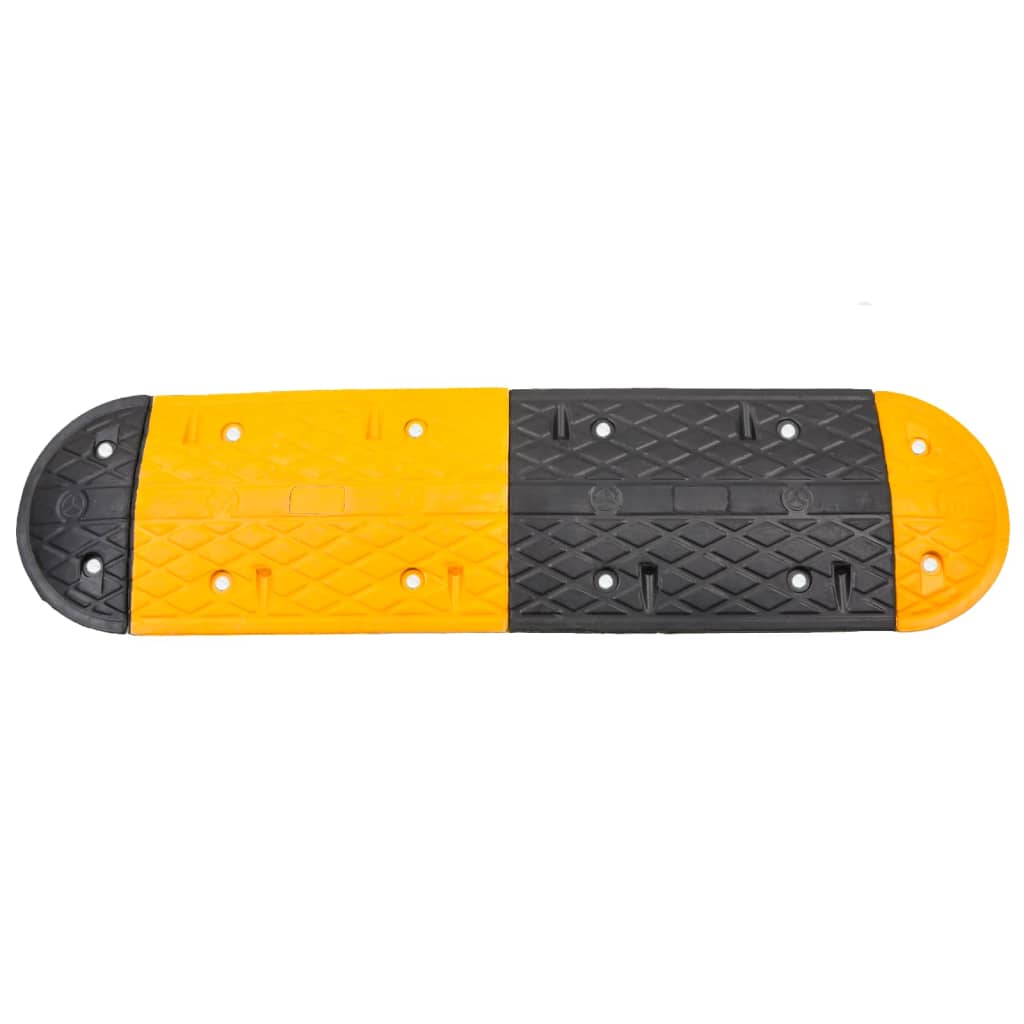 Verkeersdrempel 129X32,5X4 Rubber Geel En Zwart 129 x 32.5 x 4 cm
