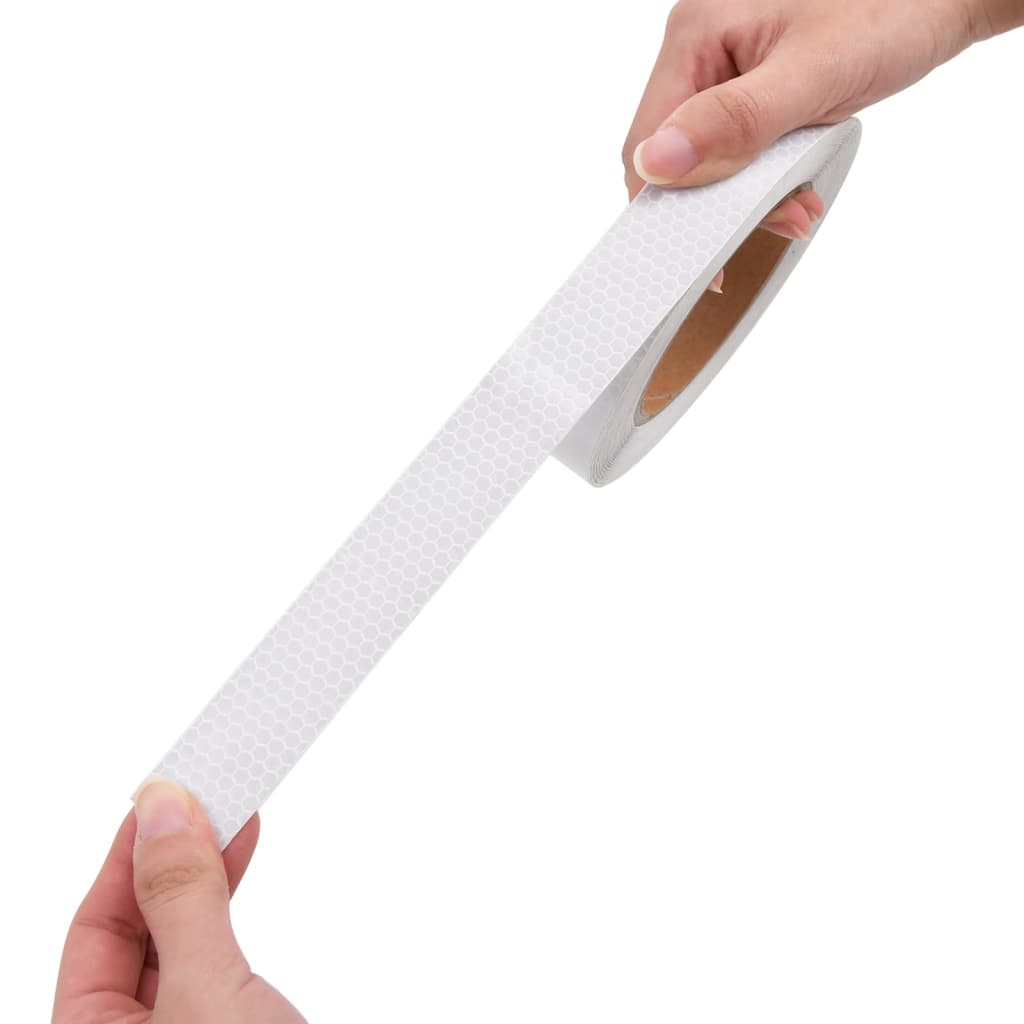Reflecterende Tape 2,5 Cm X 20 M Pvc Wit 0.025 x 20 m