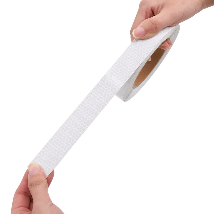 Reflecterende Tape 2,5 Cm X 20 M Pvc Wit 0.025 x 20 m