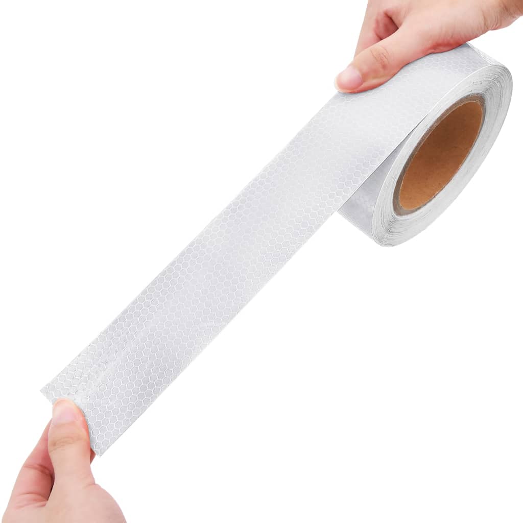Reflecterende Tape 5 Cm X 20 M Pvc Wit 0.05 x 20 m