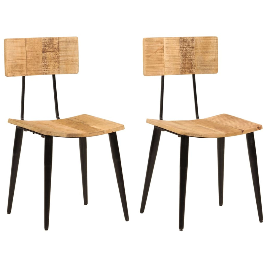 Eetkamerstoelen 2 St 44X40X80 Cm Massief Mangohout