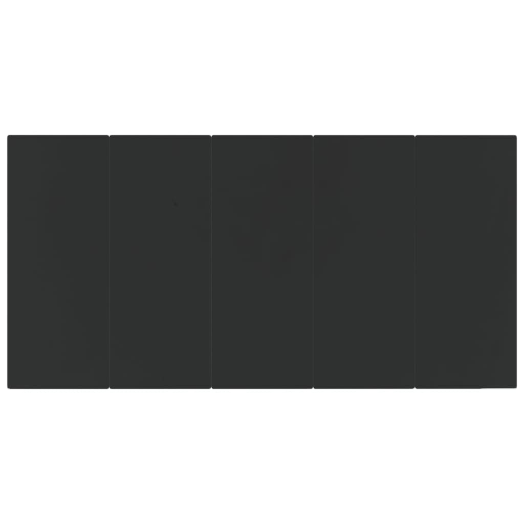 Tuintafel 200X100X74Cm Staal En Gehard Glas Zwart