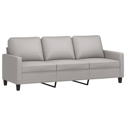 Driezitsbank 180 cm stof lichtgrijs