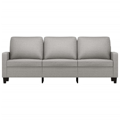 Driezitsbank 180 cm stof lichtgrijs
