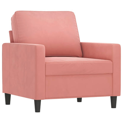 Fauteuil 60 cm fluweel roze