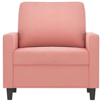 Fauteuil 60 cm fluweel roze
