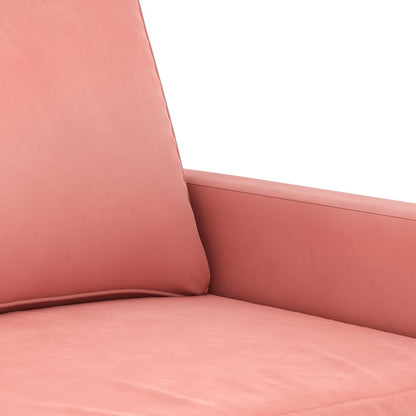 Fauteuil 60 cm fluweel roze
