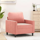 Armchair 60 cm velvet pink