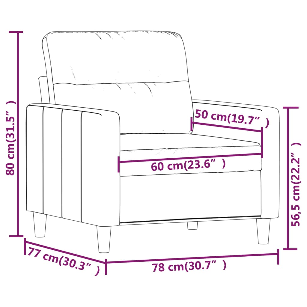 Fauteuil Stof 60 cm