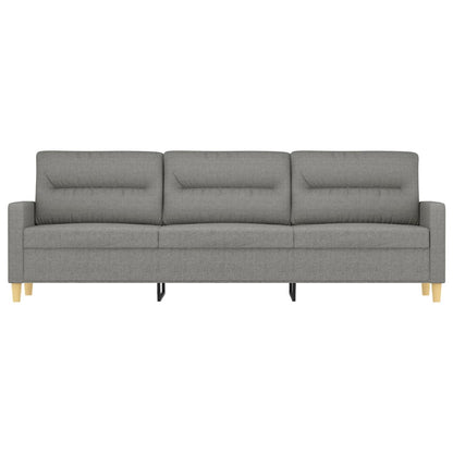 Driezitsbank 210 cm stof donkergrijs
