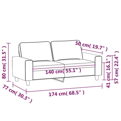 Tweezitsbank Microvezelstof 140 cm