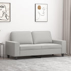 Tweezitsbank microvezelstof 140 cm grijs