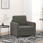 Fauteuil 60 Cm Fluweel Donkergrijs 78 x 77 x 80 cm