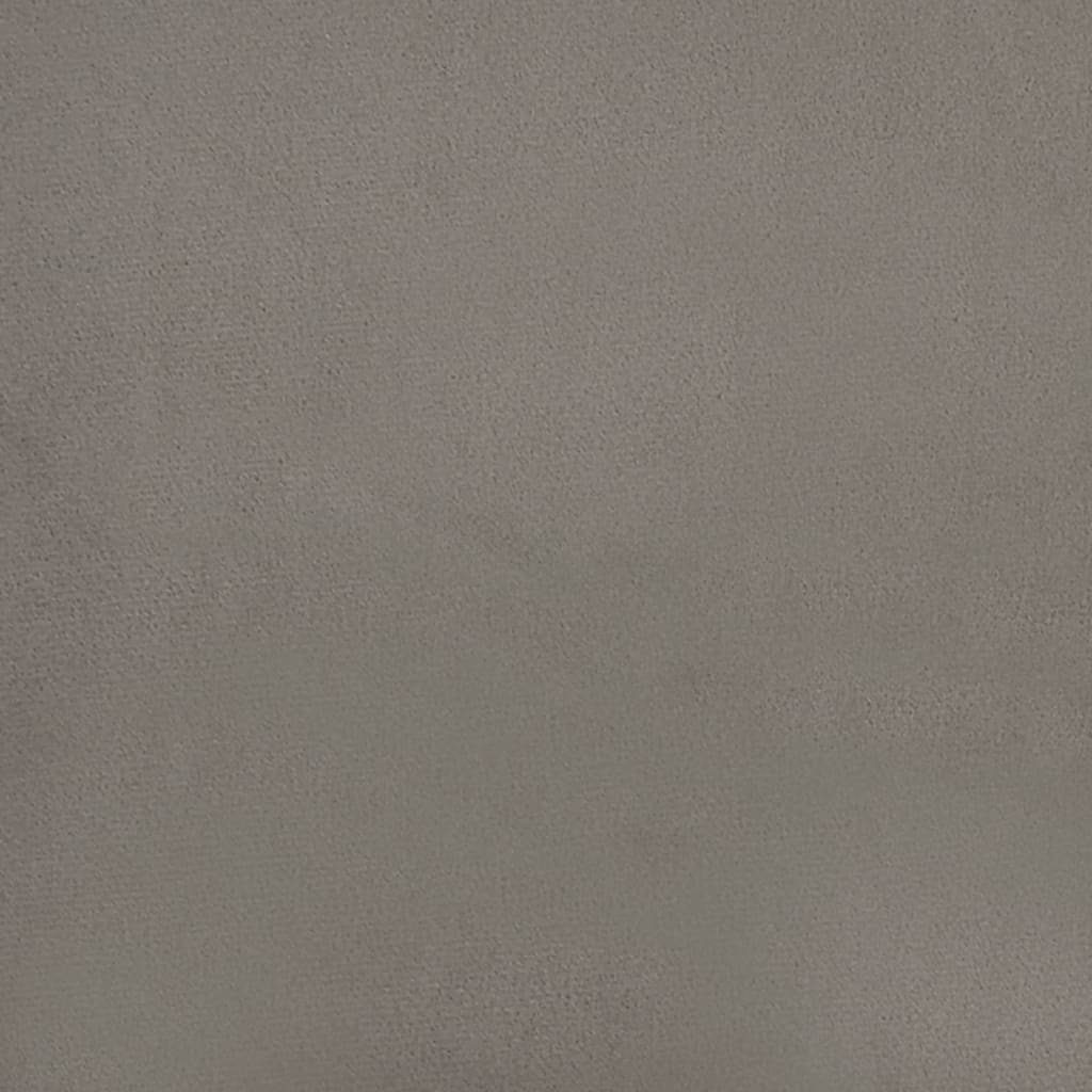 Tweezitsbank 120 cm fluweel lichtgrijs