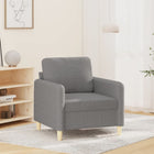 Fauteuil 60 Cm Stof 78 x 77 x 80 cm Lichtgrijs