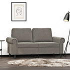 Tweezitsbank 120 cm grijs fluweel