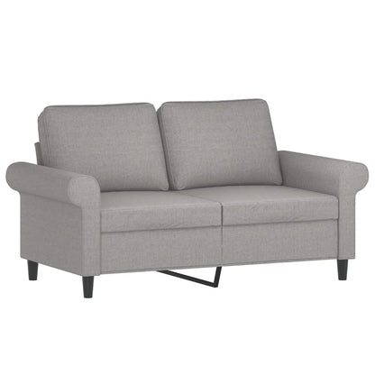 Tweezitsbank 120 cm stof lichtgrijs