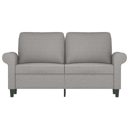 Tweezitsbank 120 cm stof lichtgrijs