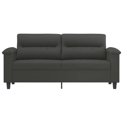 Tweezitsbank 140 cm microvezelstof donkergrijs
