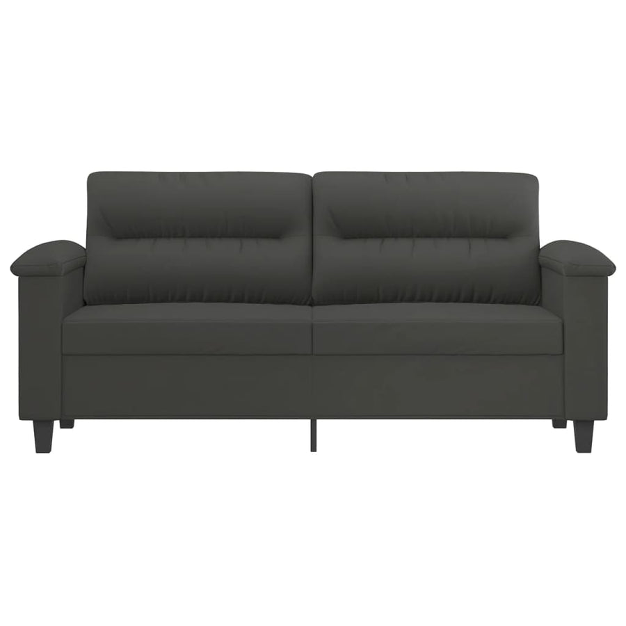 Tweezitsbank 140 cm microvezelstof donkergrijs