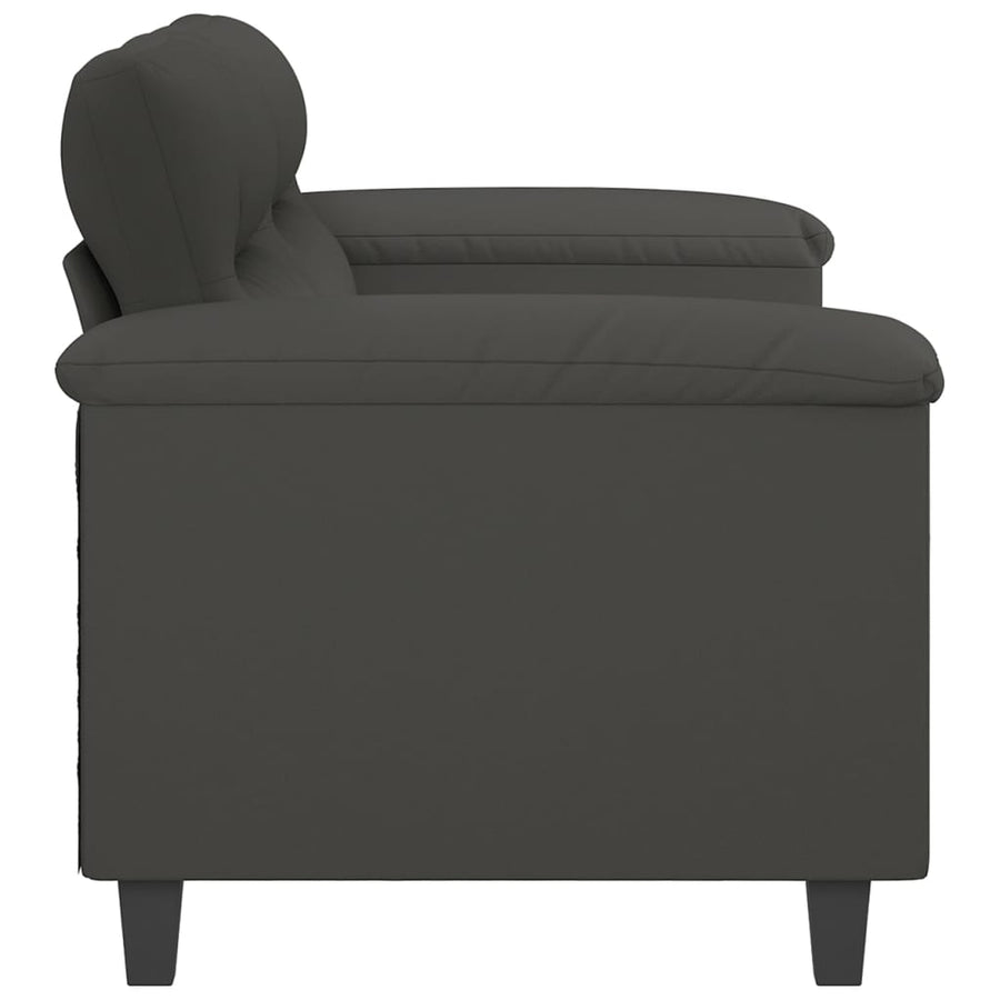 Tweezitsbank 140 cm microvezelstof donkergrijs
