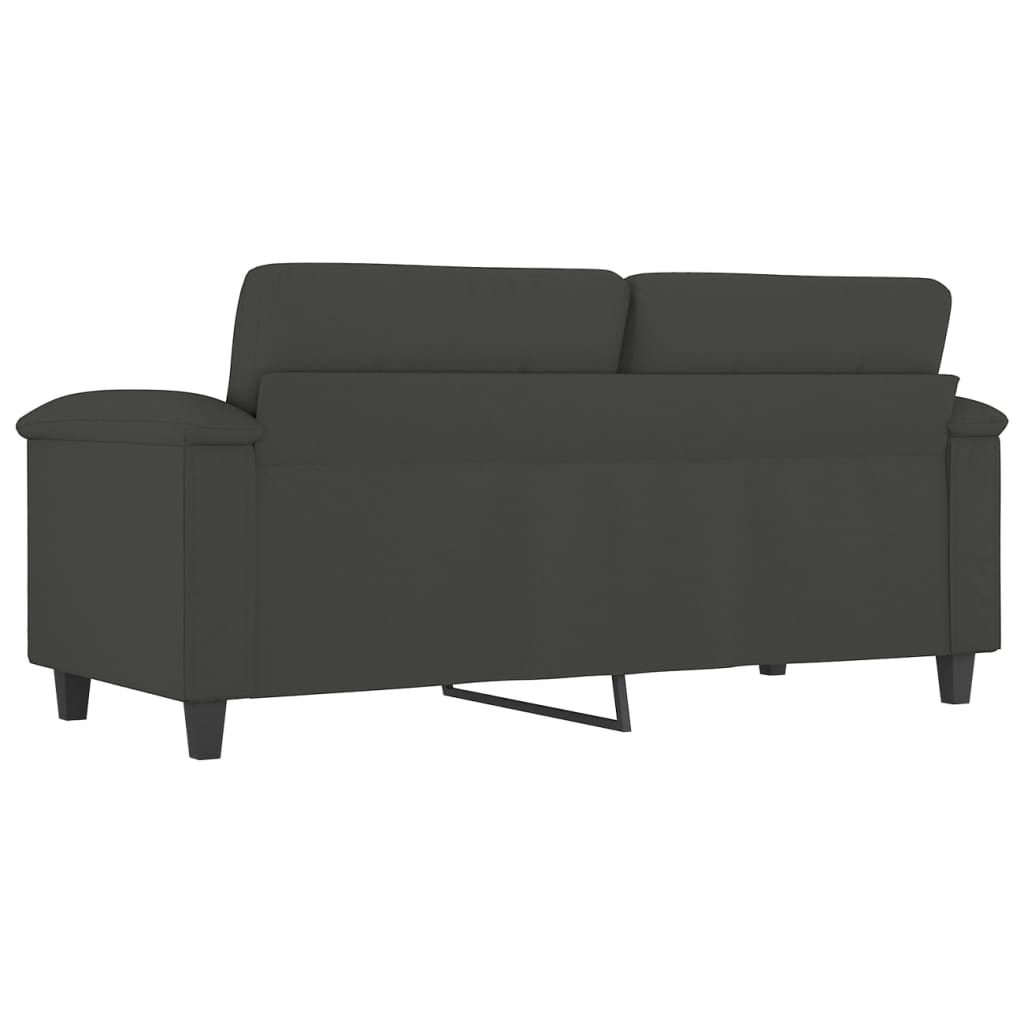 Tweezitsbank 140 cm microvezelstof donkergrijs