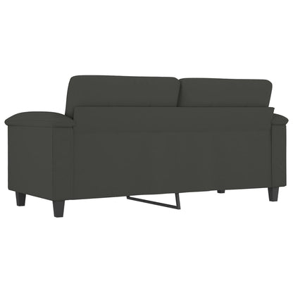 Tweezitsbank 140 cm microvezelstof donkergrijs