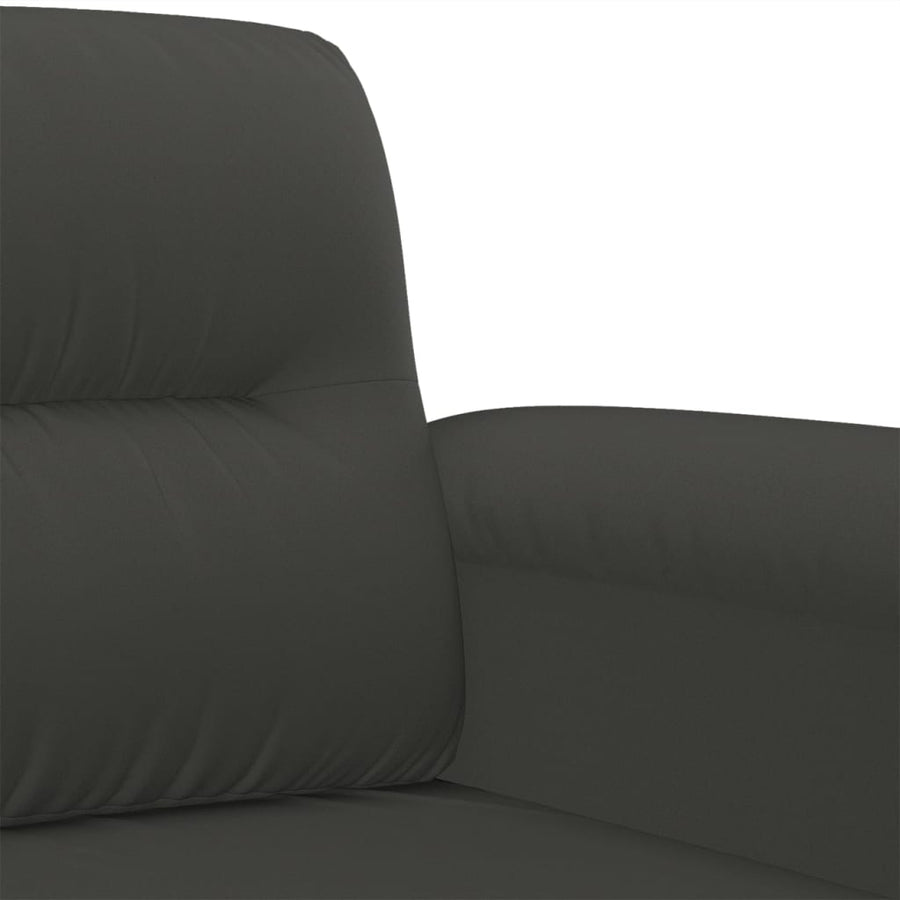 Tweezitsbank 140 cm microvezelstof donkergrijs