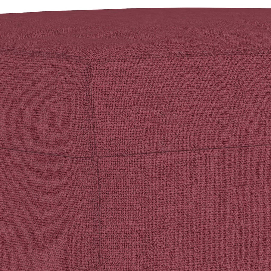 Voetenbank 60X50X41 Cm Stof Wijnrood