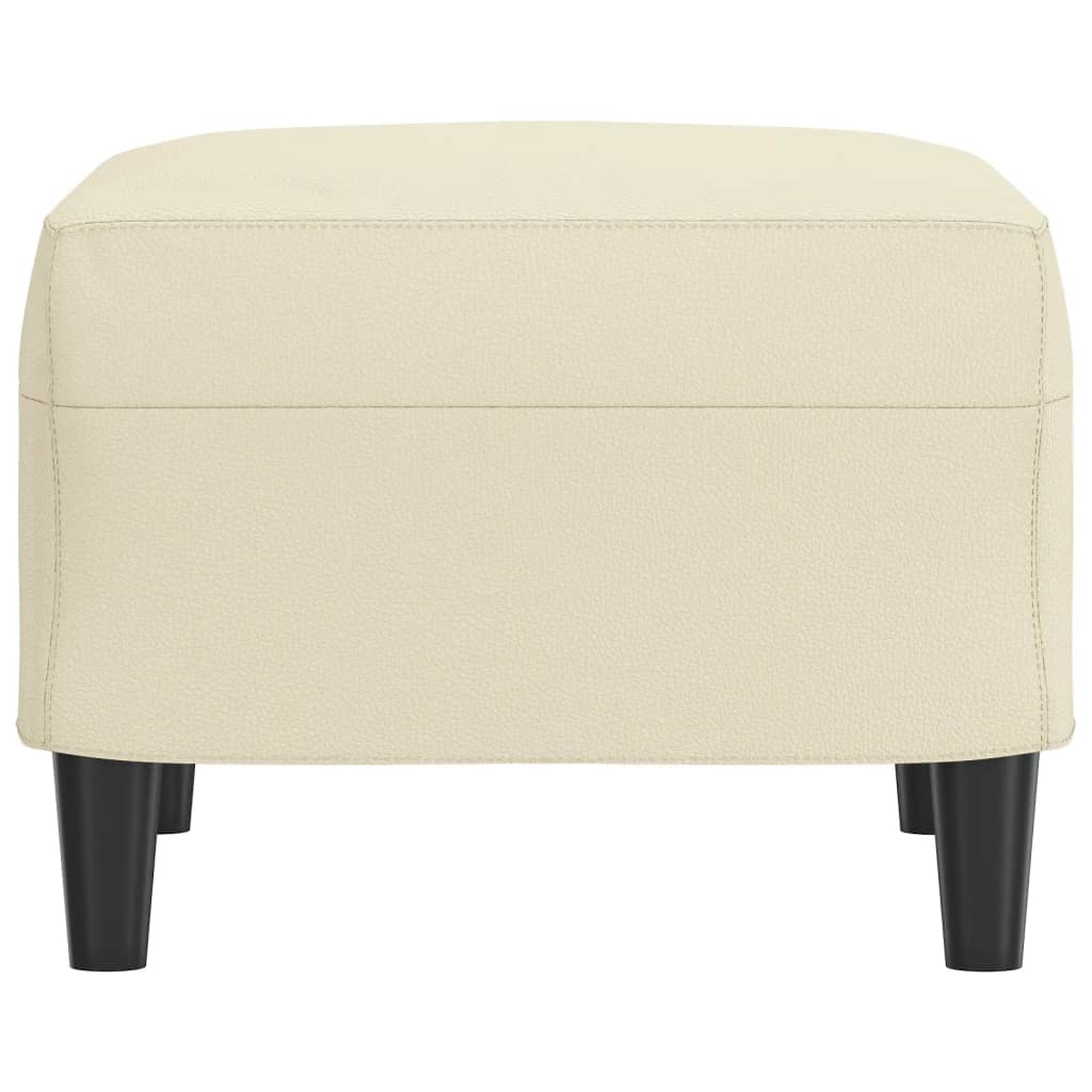 Voetenbank Kunstleer Kleurig 60 x 50 x 41 cm Crème