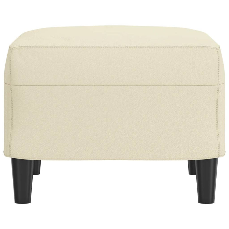 Voetenbank Kunstleer Kleurig 60 x 50 x 41 cm Crème