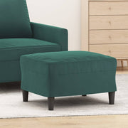 Footstool 60x50x41 cm faux leather dark green