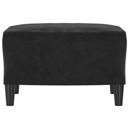 Voetenbank 60X50X41 Cm Fluweel Zwart