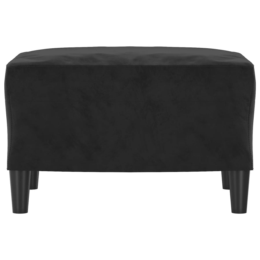 Voetenbank 60X50X41 Cm Fluweel Zwart