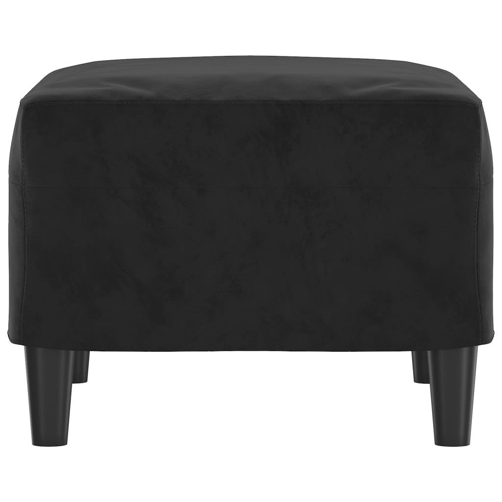 Voetenbank 60X50X41 Cm Fluweel Zwart