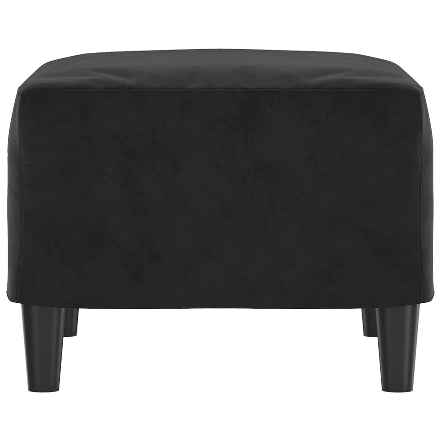 Voetenbank 60X50X41 Cm Fluweel Zwart