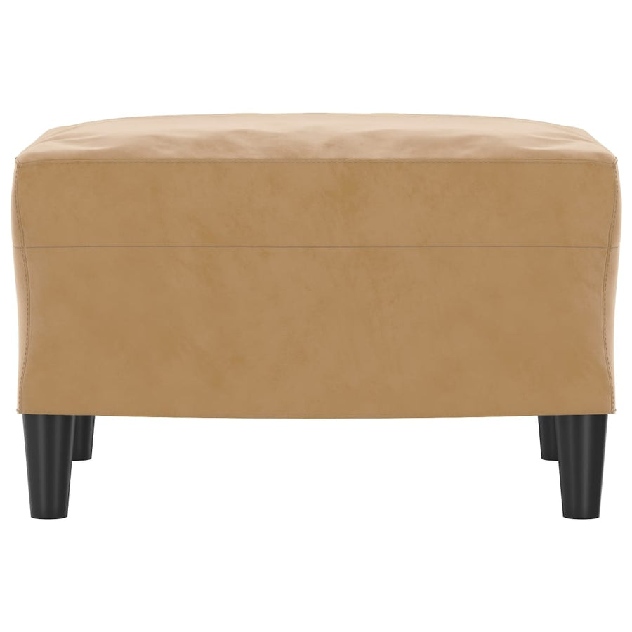 Voetenbank Fluweel 60 x 50 x 41 cm Bruin