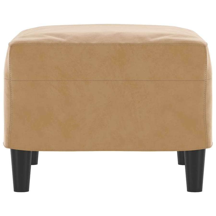 Voetenbank Fluweel 60 x 50 x 41 cm Bruin