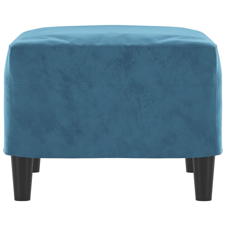Voetenbank Fluweel 60 x 50 x 41 cm Blauw