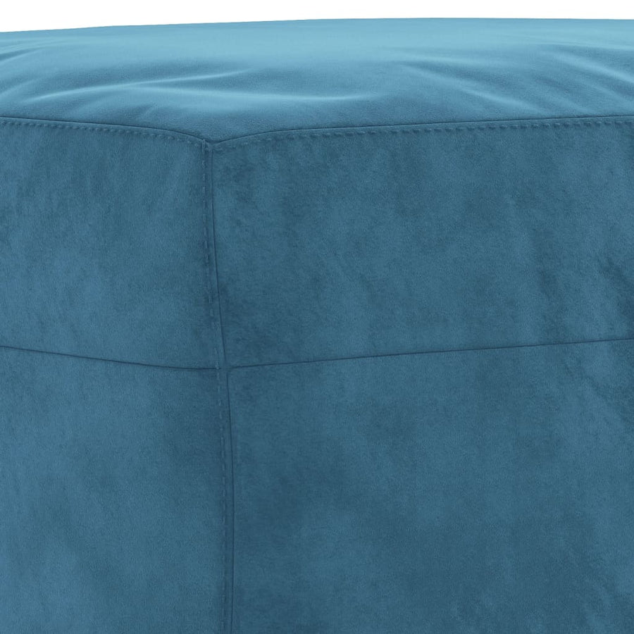 Voetenbank Fluweel 60 x 50 x 41 cm Blauw