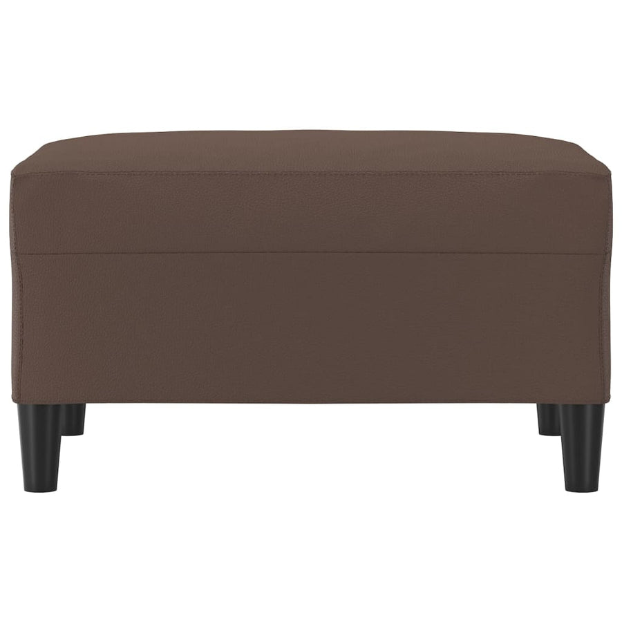 Voetenbank 70x55x41 cm kunstleer bruin
