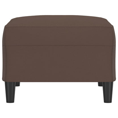 Voetenbank 70x55x41 cm kunstleer bruin