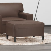 Footstool 70x55x41 cm faux leather brown