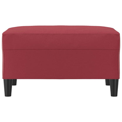 Voetenbank 70X55X41 Cm Kunstleer Wijnrood