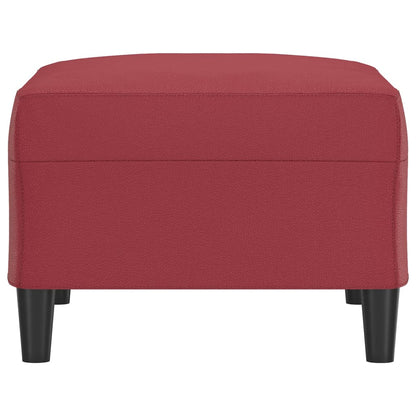 Voetenbank 70X55X41 Cm Kunstleer Wijnrood