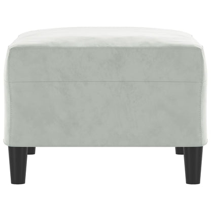 Voetenbank 70X55X41 Cm Fluweel Lichtgrijs