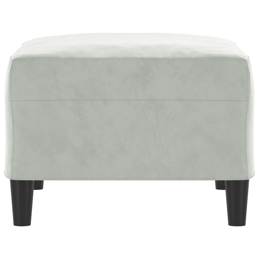 Voetenbank 70X55X41 Cm Fluweel Lichtgrijs